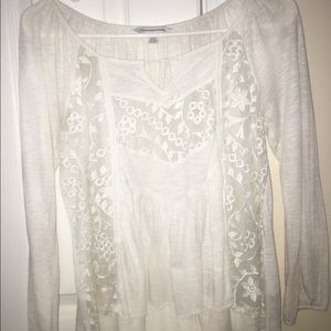 American Eagles Outfitters White Flow Top